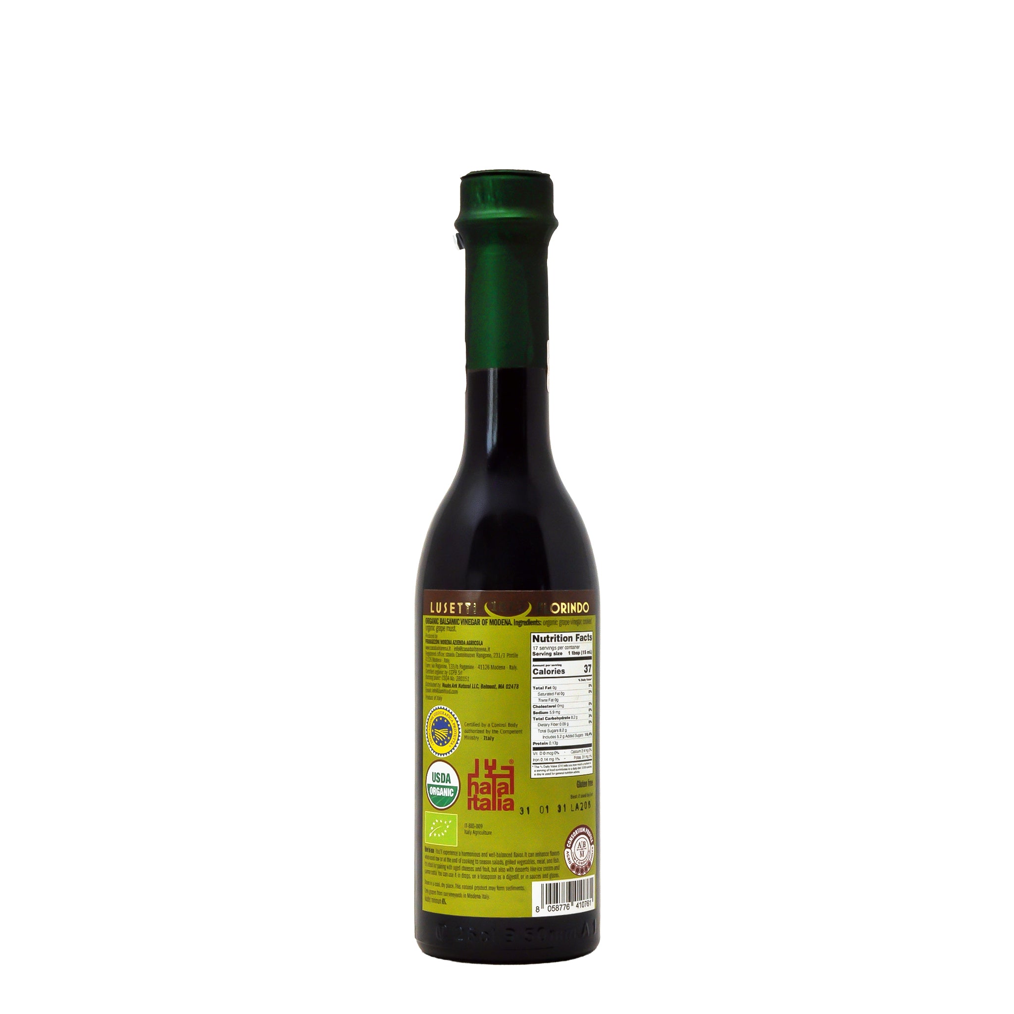 Noah's Ark Organic Balsamic Vinegar of Modena Glass Bottle - 250ml/8.45oz