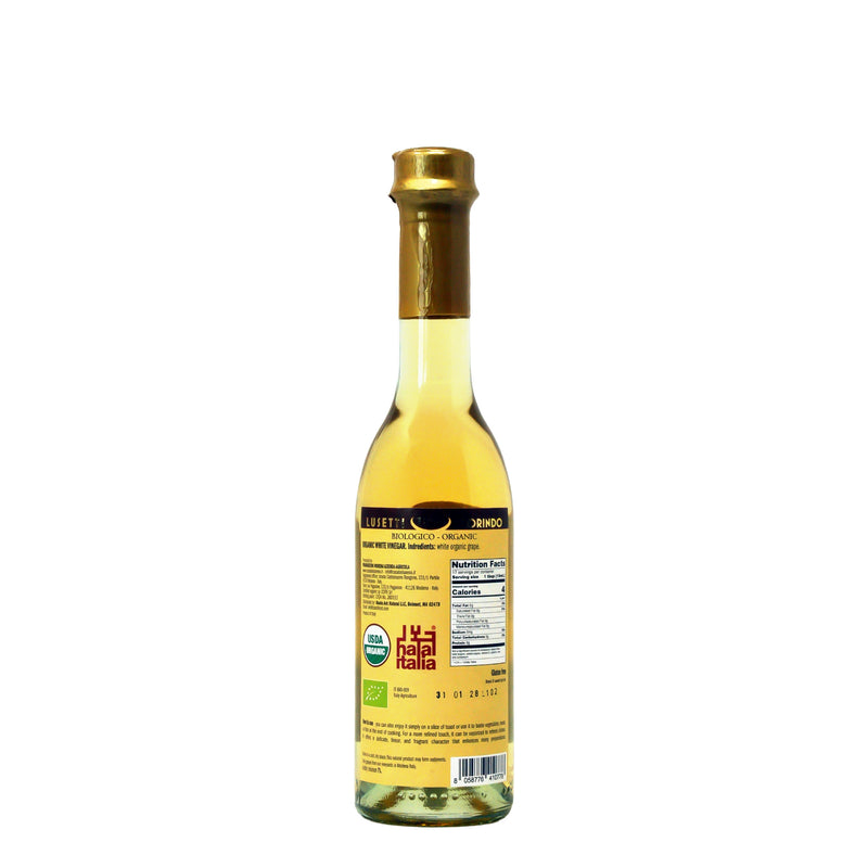Noah's Ark Organic White Grape Vinegar of Trebbiano Glass Bottle - 250ml/8.45oz