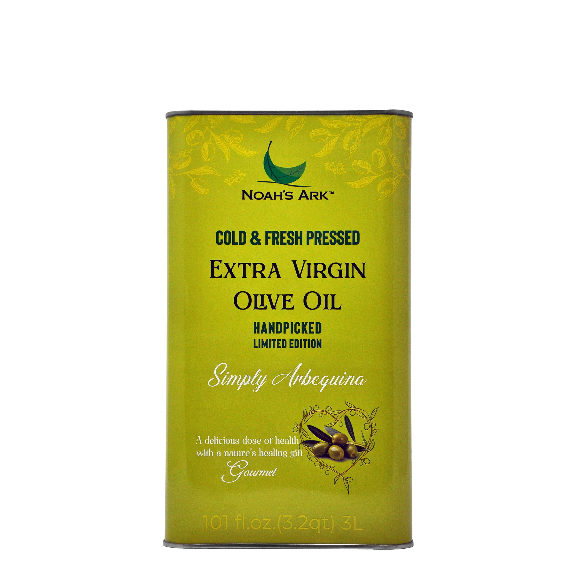 Noah's Ark Cold & Fresh Pressed Extra Virgin Olive Oil - 3L/101oz