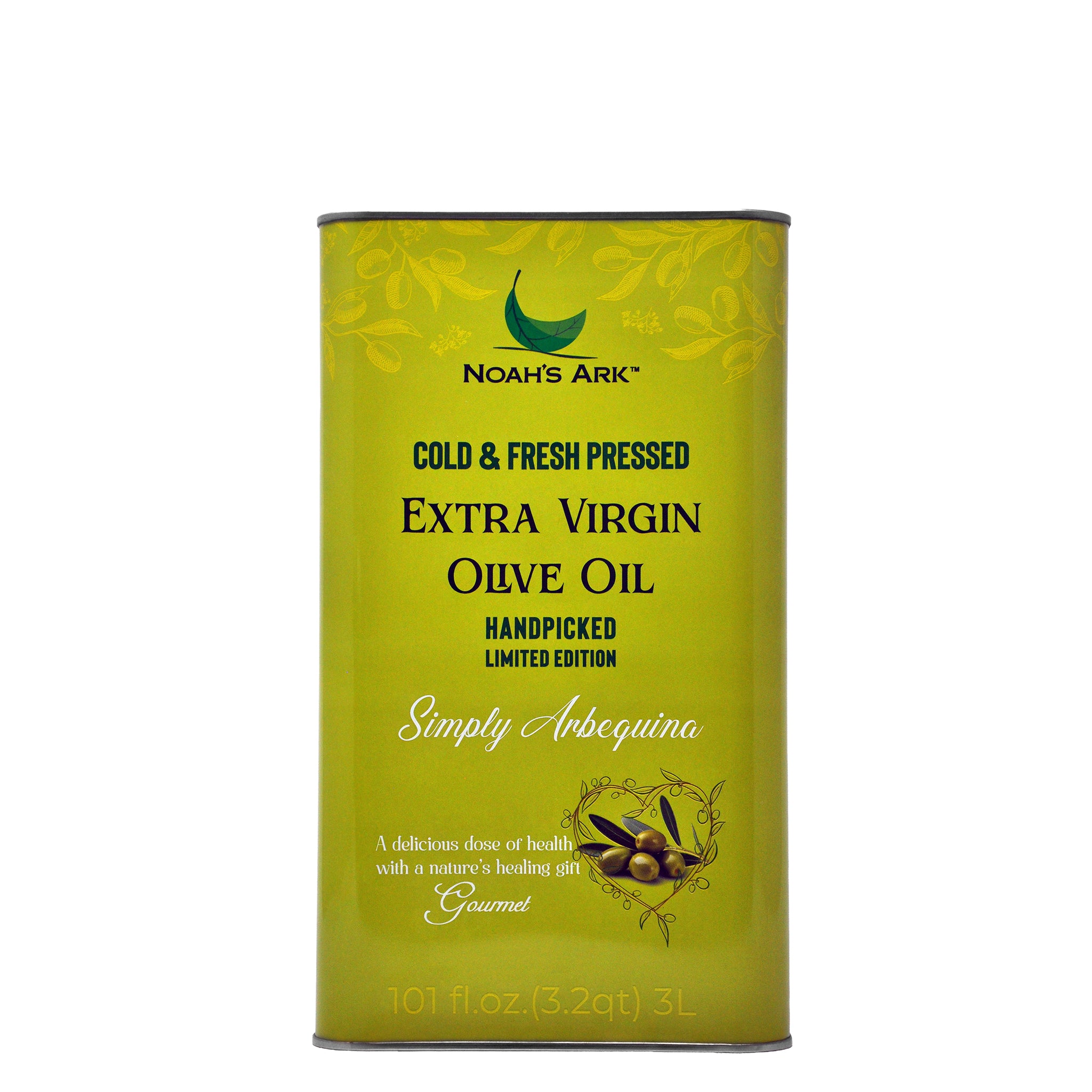 Noah's Ark Cold & Fresh Pressed Extra Virgin Olive Oil - 3L/101oz