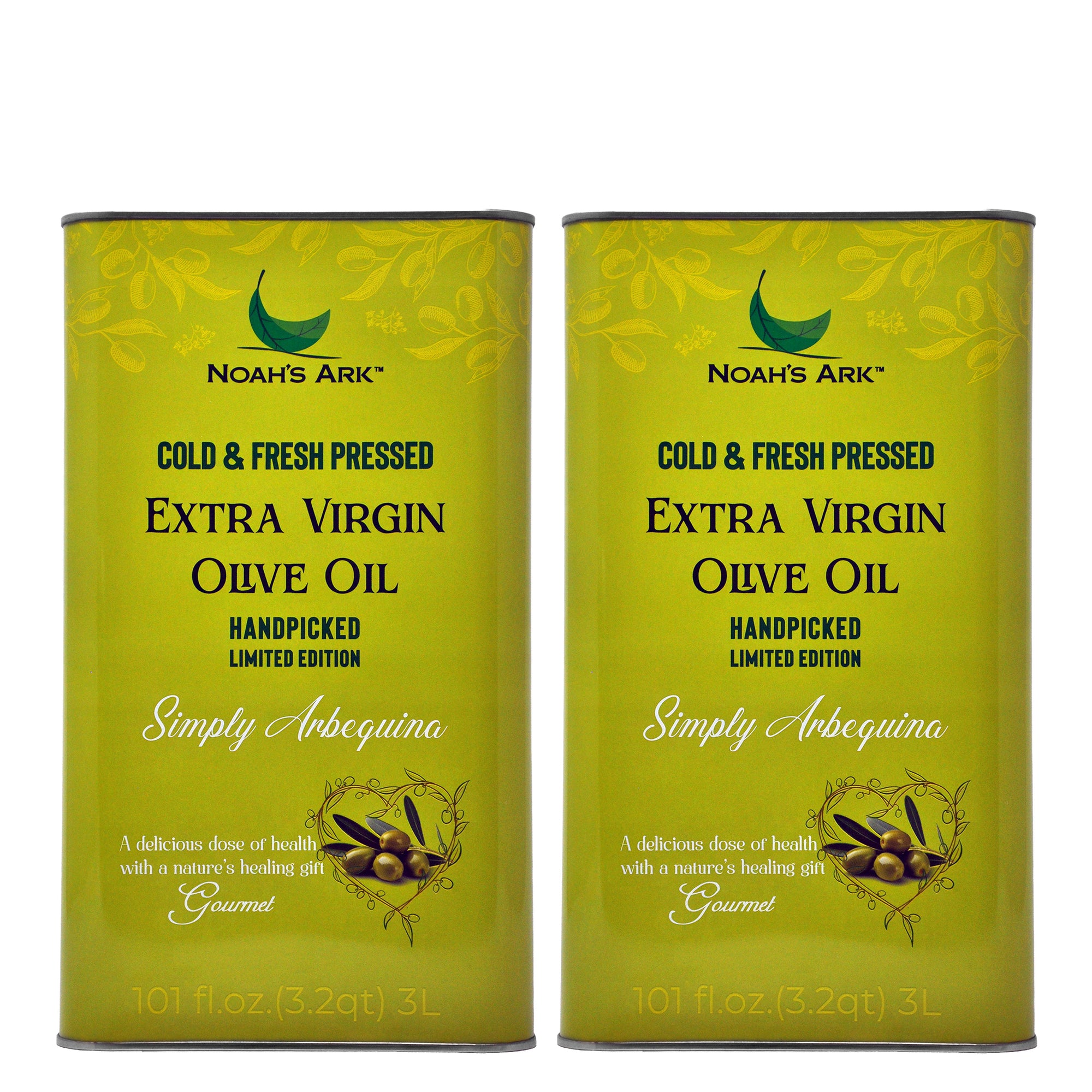 Noah's Ark Cold & Fresh Pressed Extra Virgin Olive Oil - 3L/101oz
