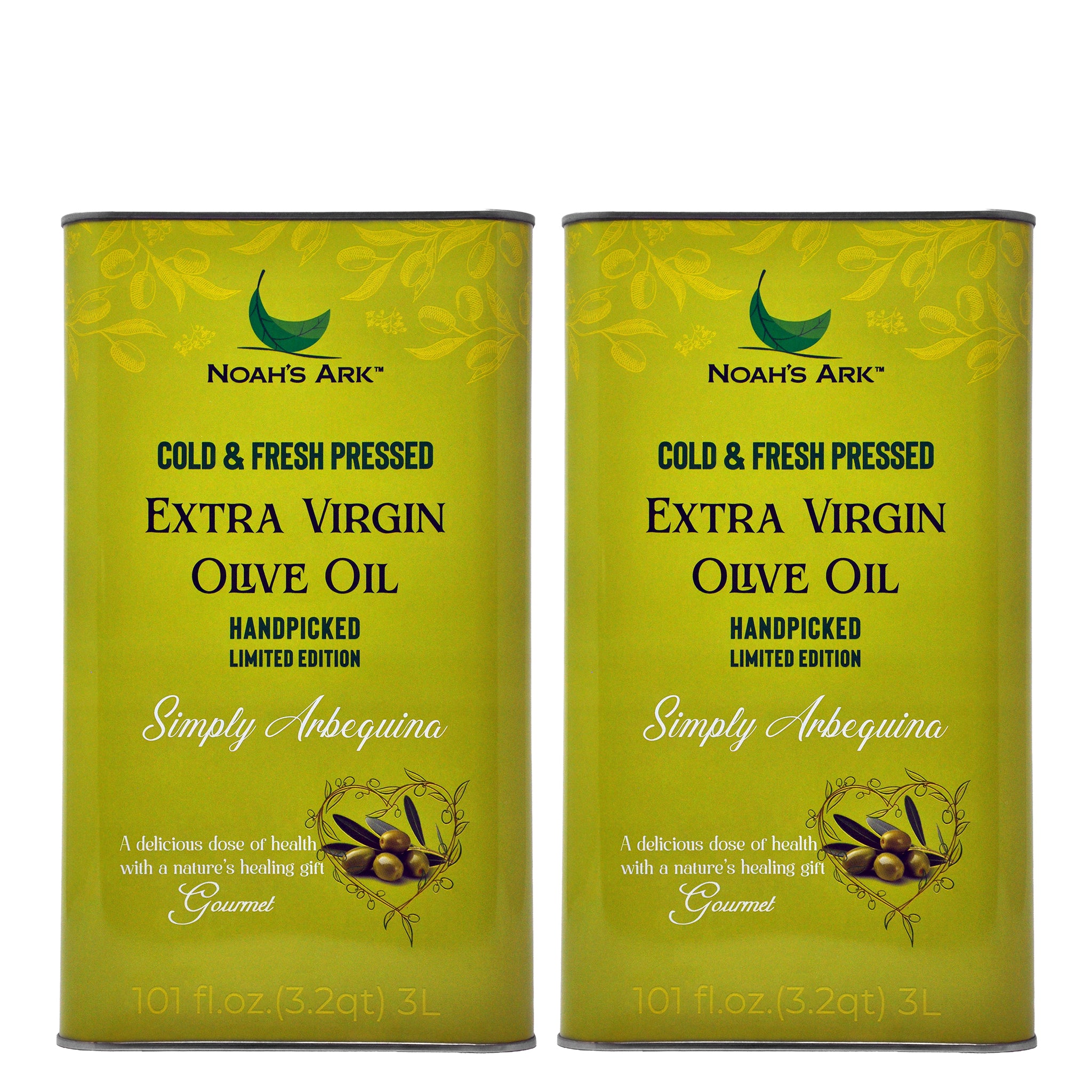 Noah's Ark Cold & Fresh Pressed Extra Virgin Olive Oil - 3L/101oz