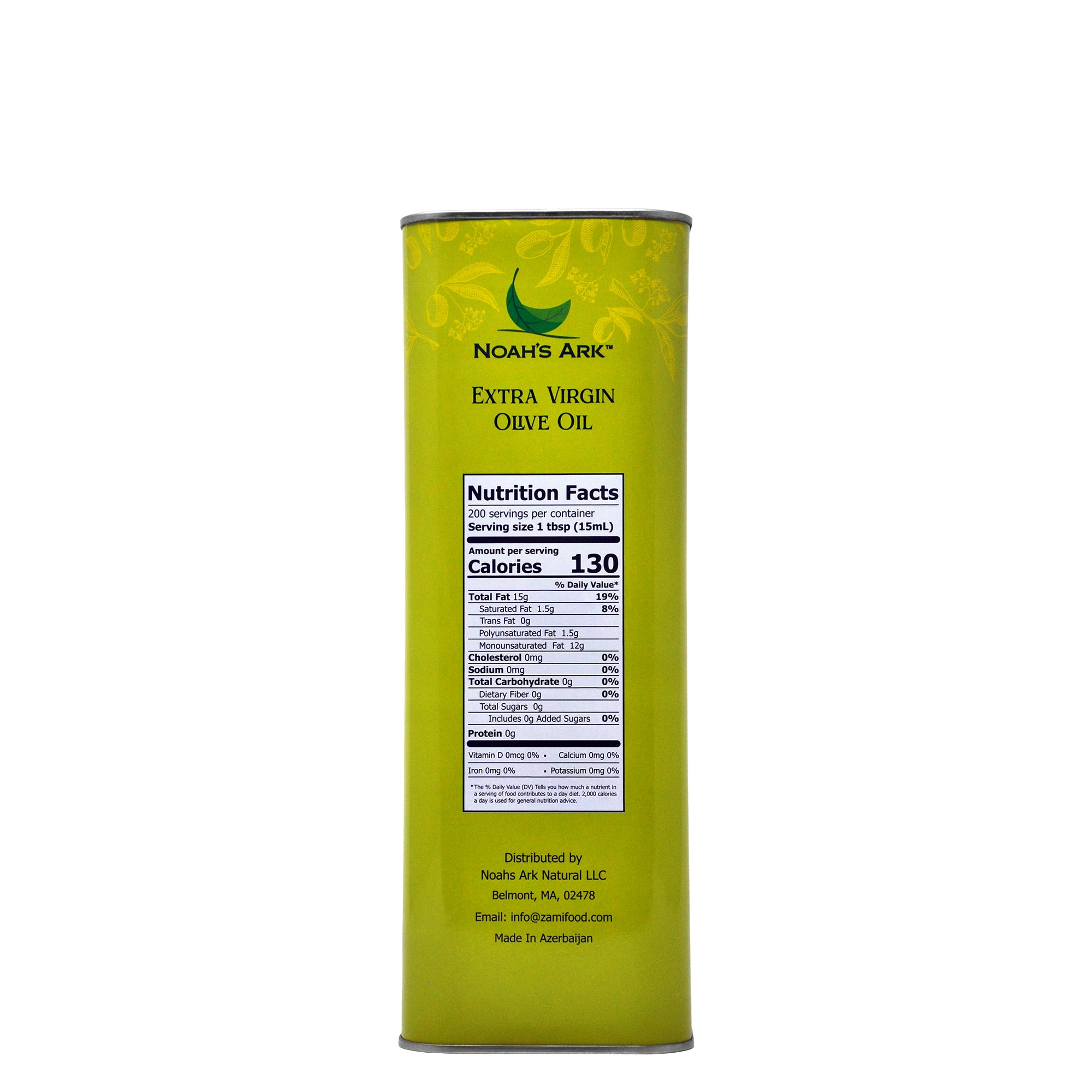 Noah's Ark Cold & Fresh Pressed Extra Virgin Olive Oil - 3L/101oz