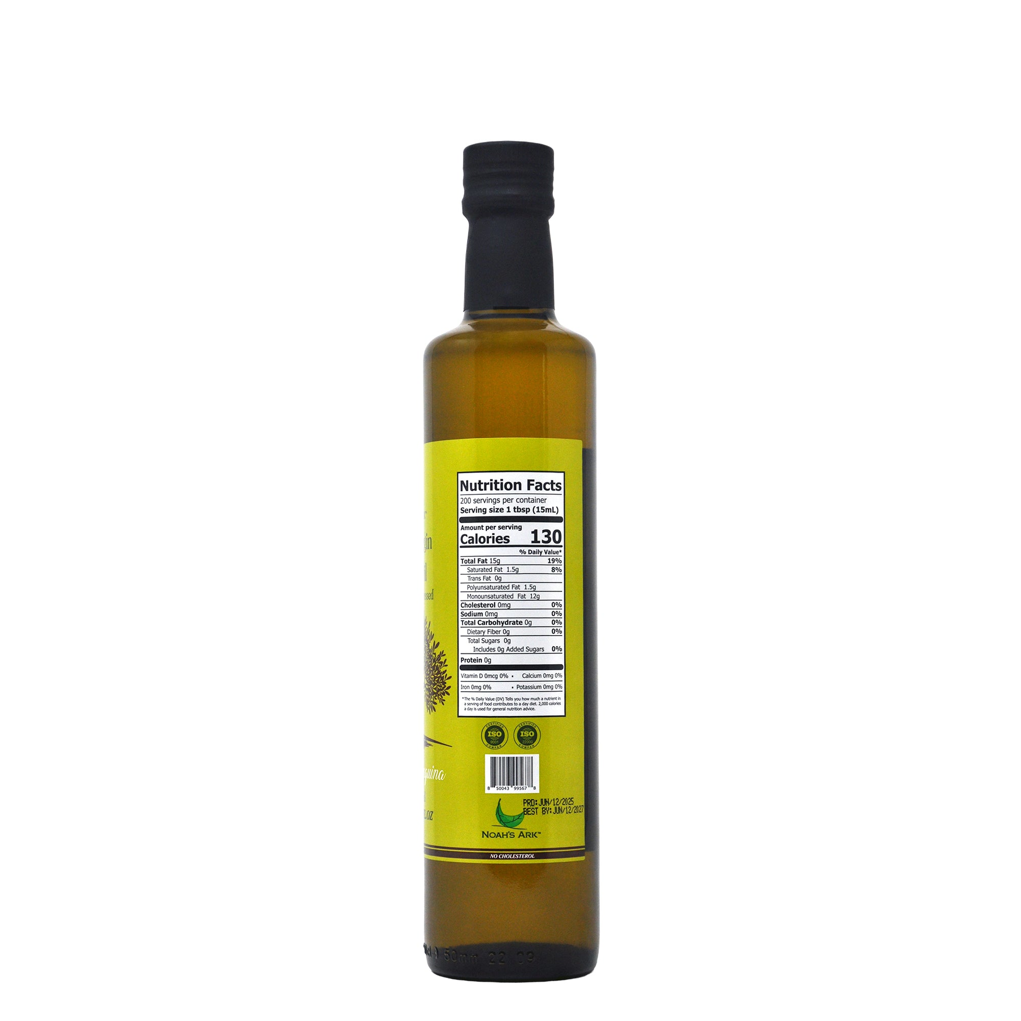 Noah's Ark Cold & Fresh Pressed Extra Virgin Olive Oil - 500mL/16.91oz