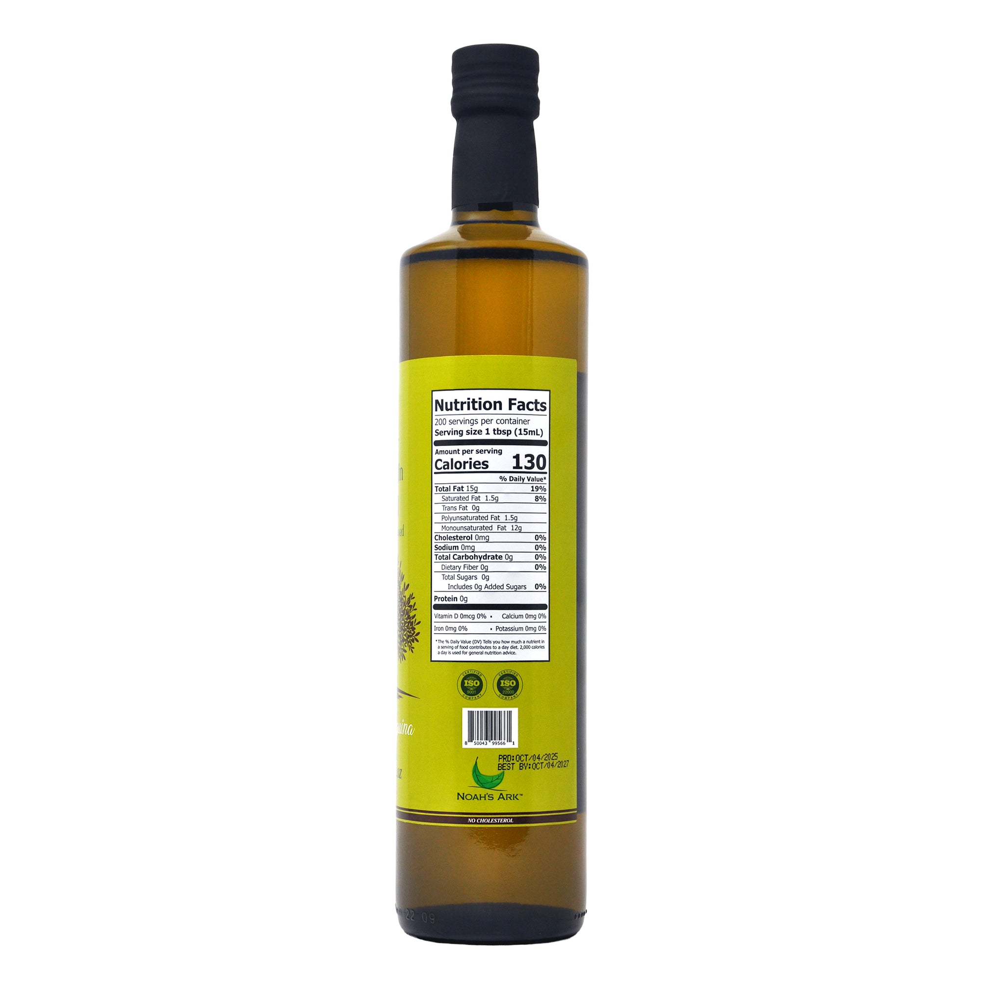 Noah's Ark Cold & Fresh Pressed Extra Virgin Olive Oil - 750mL/25.36oz