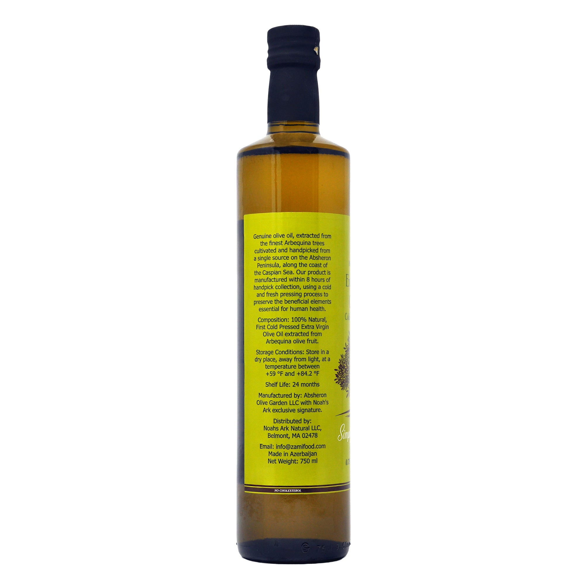 Noah's Ark Cold & Fresh Pressed Extra Virgin Olive Oil - 750mL/25.36oz